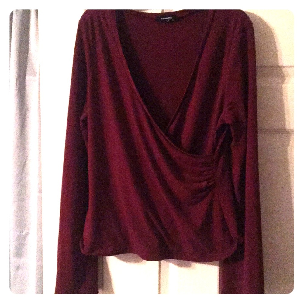 Express Surplice Neckline Dressy Top